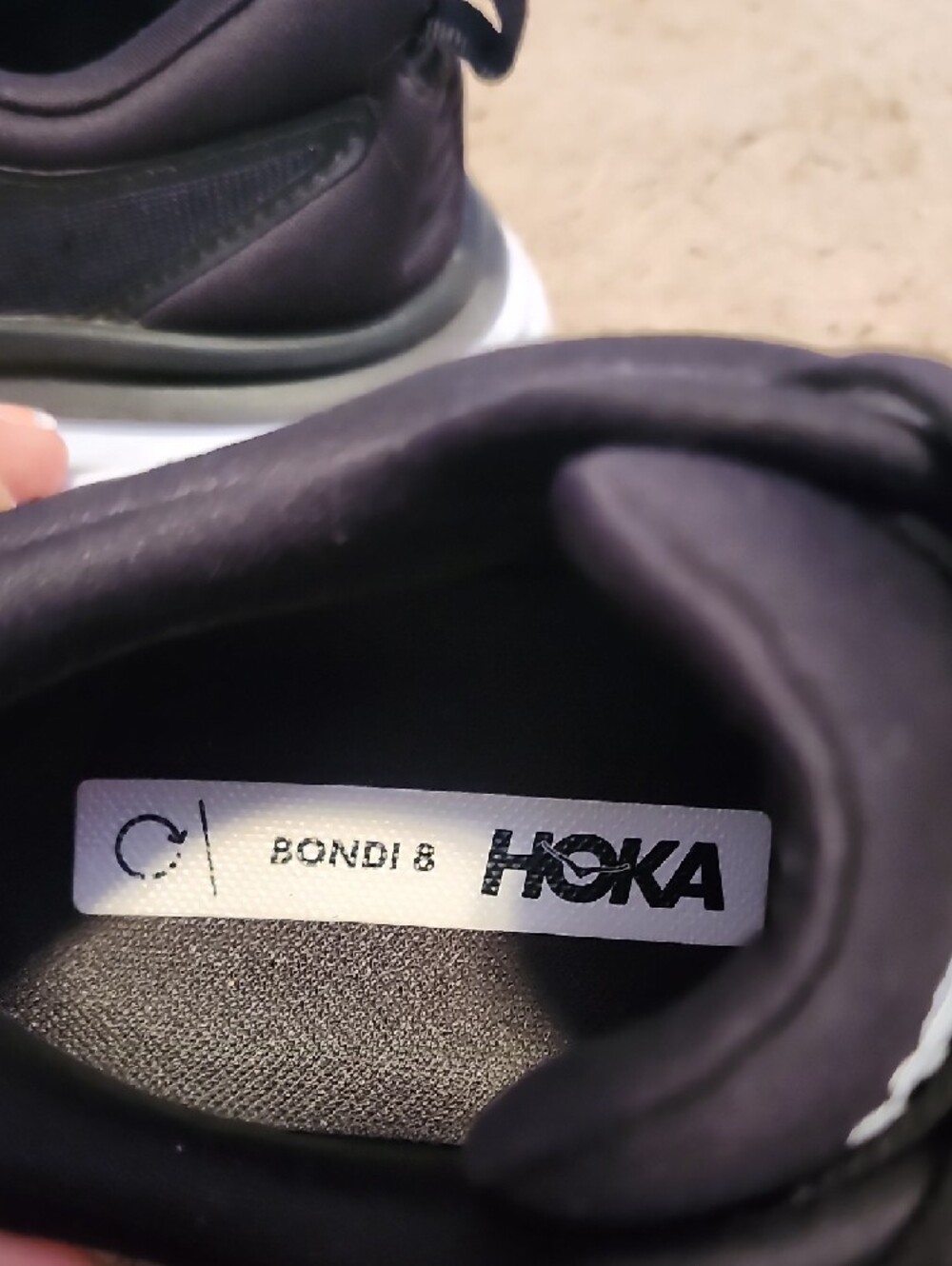 Hoka Women's Black & White Road-Running Shoes - Picture 5 of 5